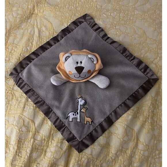 Small Wonders Lion Lovey Rattle Plush Animal Blanket - Picture 1 of 8